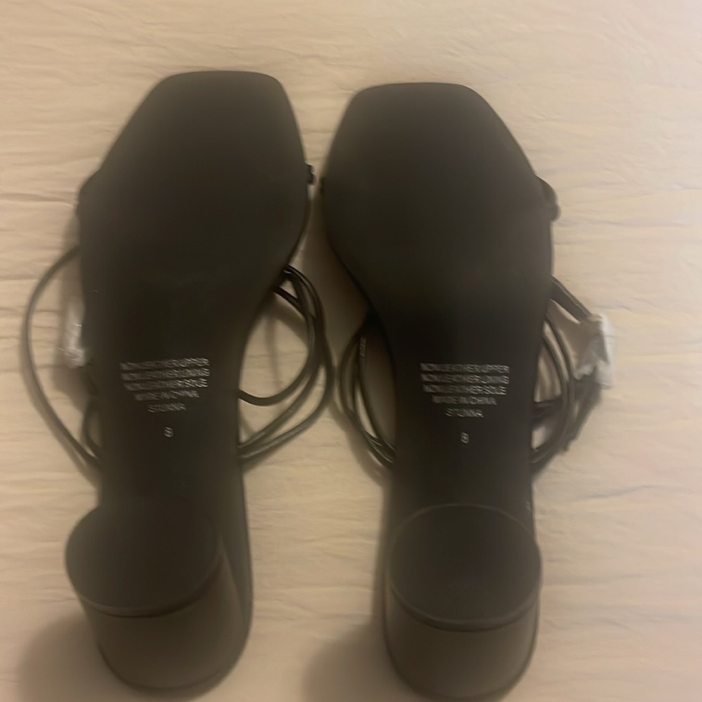 Therapy Black Strappy Heels - Picture 3 of 3